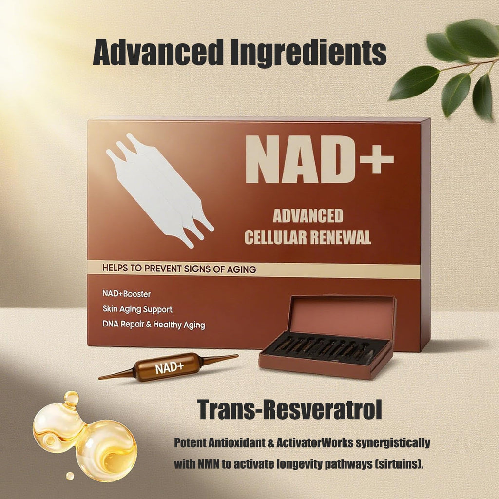 NAD+ Advanced Cellular Renewal Supplement 1200mg - Skin Anti-Aging & Energy Boost Support - 10 Vials CKPCKP Au supplements