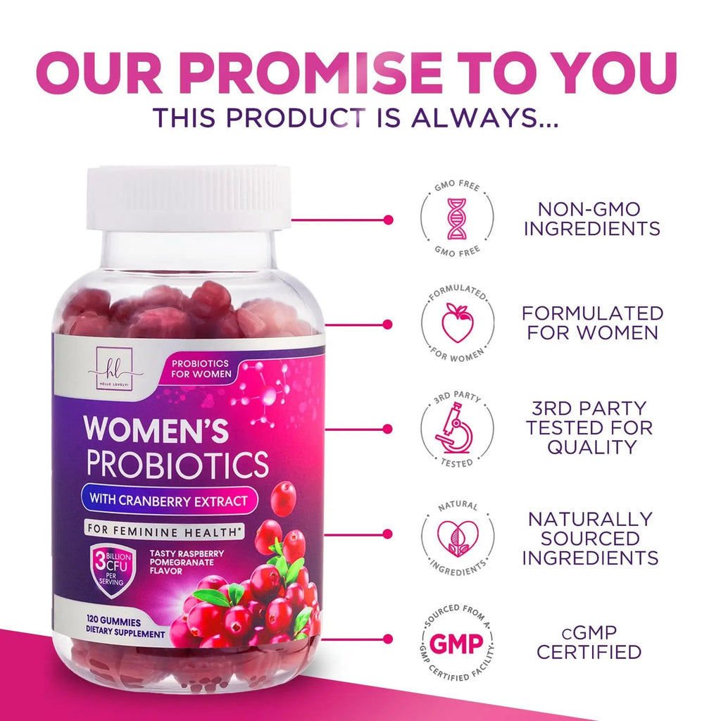 Probiotics for Women + Cranberry - 3 Billion CFU Guaranteed & 6 Vegan Strains for Women's Hello Lovely! Au supplements