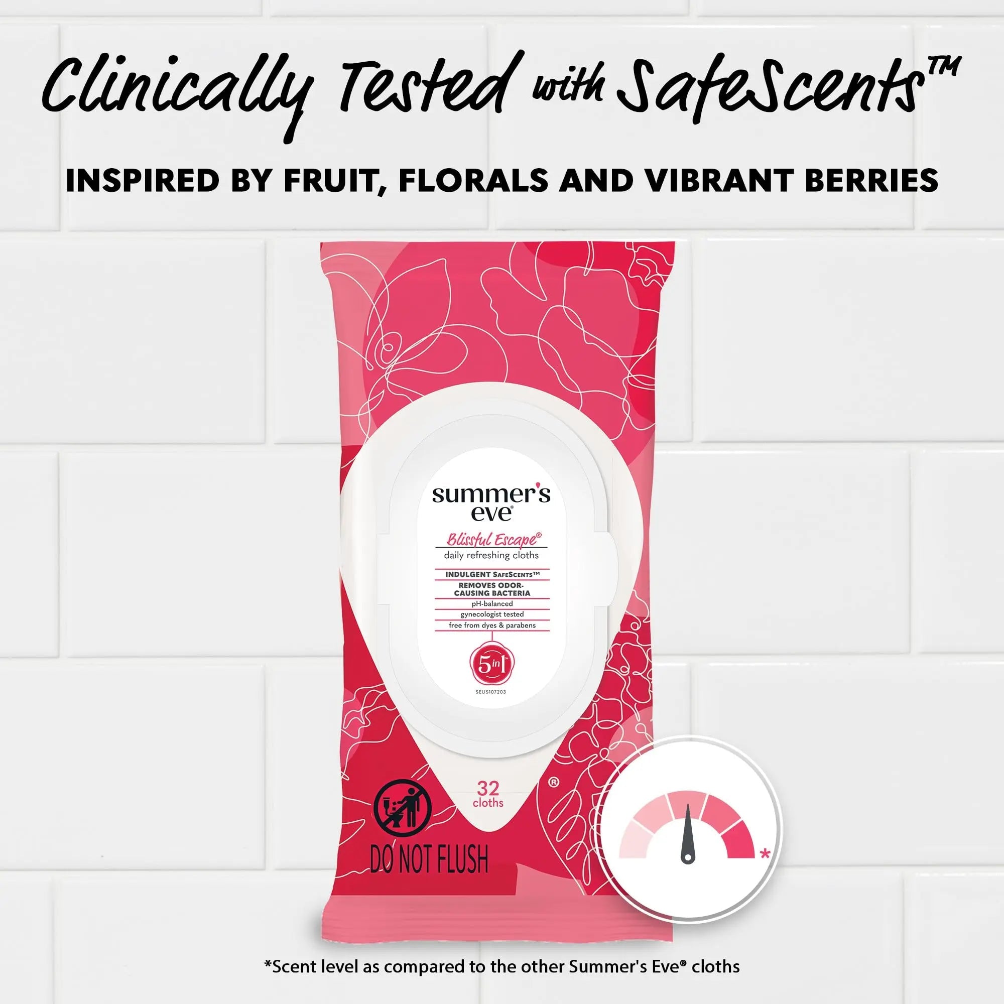 Summer's Eve Blissful Escape Daily Refreshing Feminine Wipes, Removes Odor, pH balanced, 32 Count Summer's Eve Au supplements