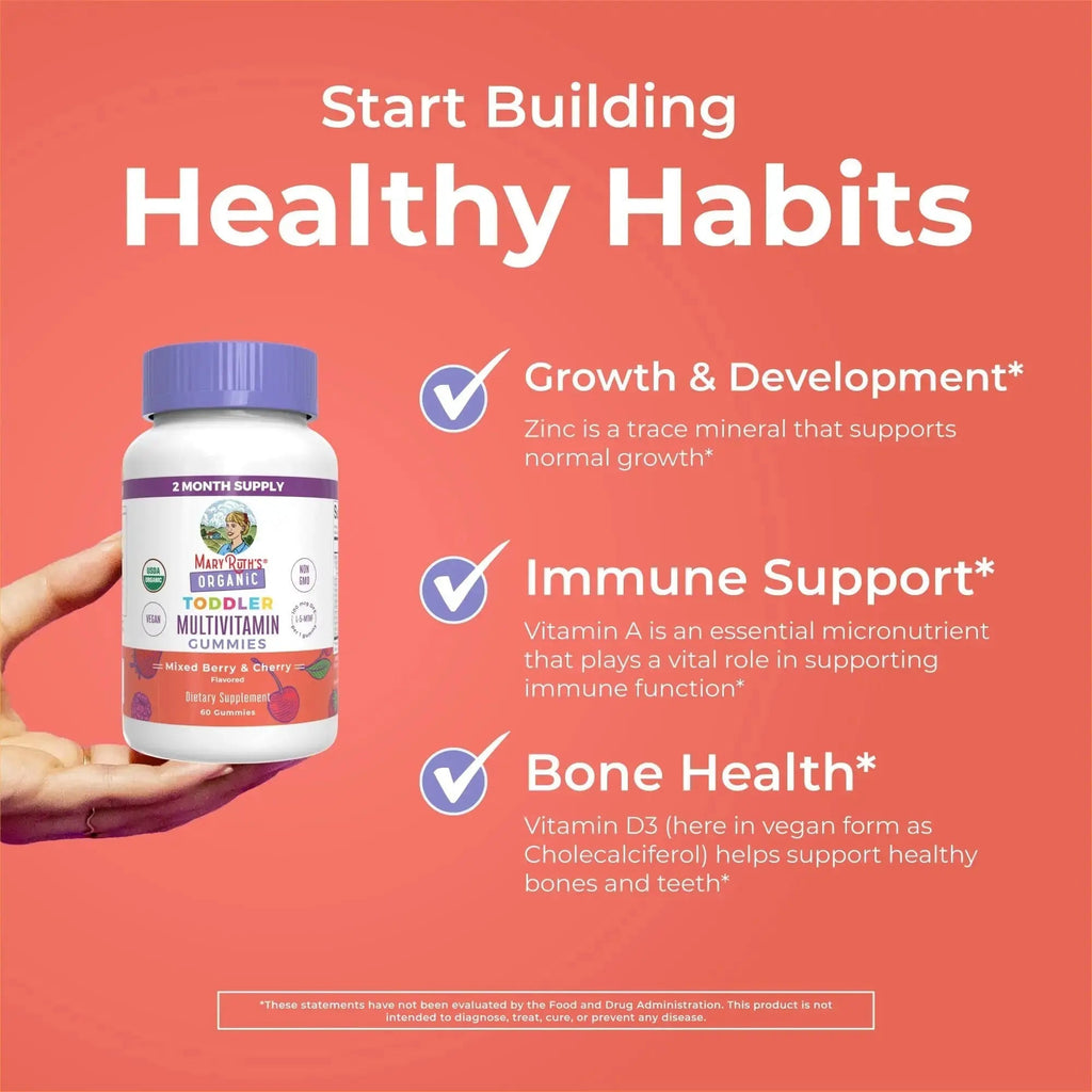 MaryRuth Organics Vitamin Gummy | Kids and Toddlers Age 2+ | USDA | Daily Vitamin C | D3 | Zinc | MaryRuth Organics Au supplements