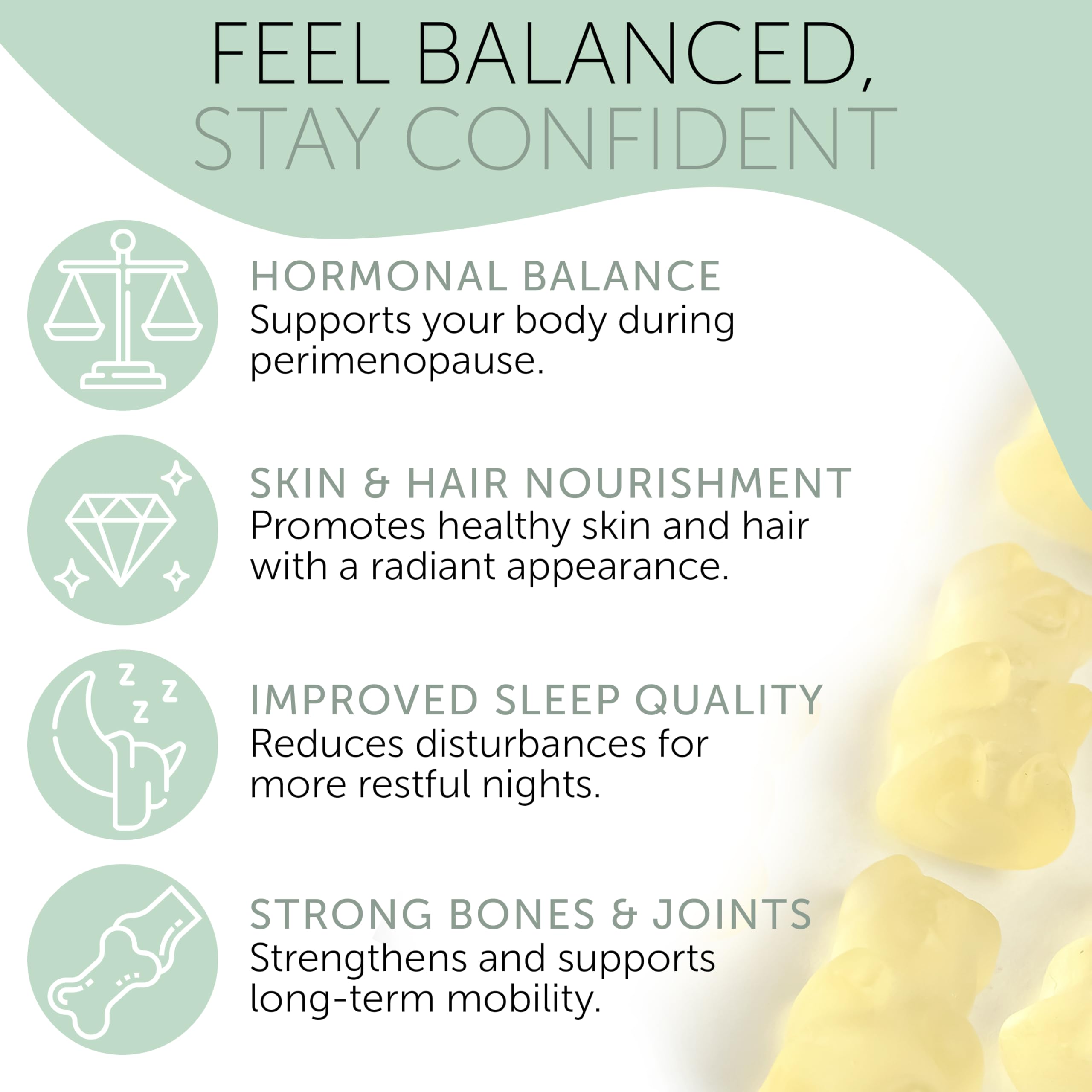 Perimenopause Supplements Women | Premenopausal Gummy Vitamins | Relief for Hormonal Balance & Mood Swings | Supports Menstrual Cycle Regulation | 60 Vegan Gummies Terramed Just Think Comfort Au supplements