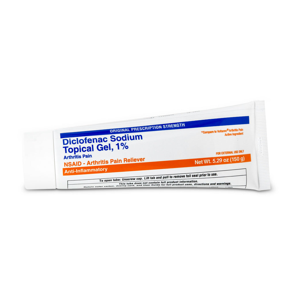 Amazon Basic Care Diclofenac Sodium Topical Gel, 1% (NSAID), Arthritis Pain Reliever for Hand, Wrist, Elbow, Foot, Ankle and Knee Pain Relief, 5.29 oz (150 grams) (Packaging may vary) Amazon Basic Care Au supplements