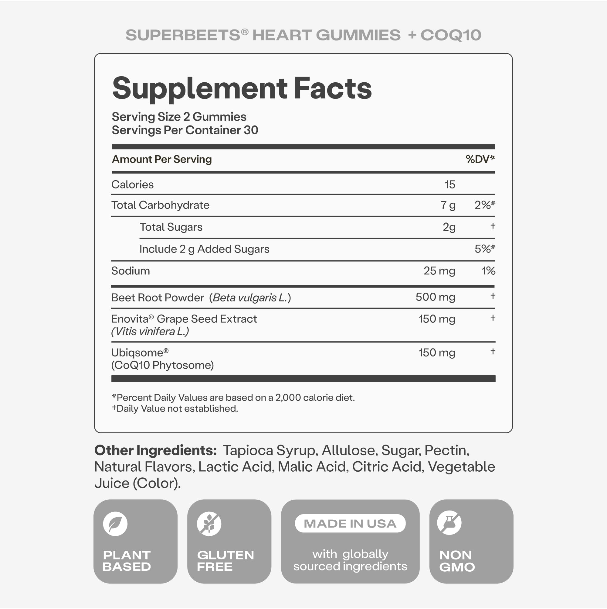 Humann SuperBeets 3-in-1 Heart Gummies - 3x Absorption CoQ10 - Plus Beetroot Extract & Grape Seed Extract for Advanced Heart Health, Cellular Energy & Circulation Support