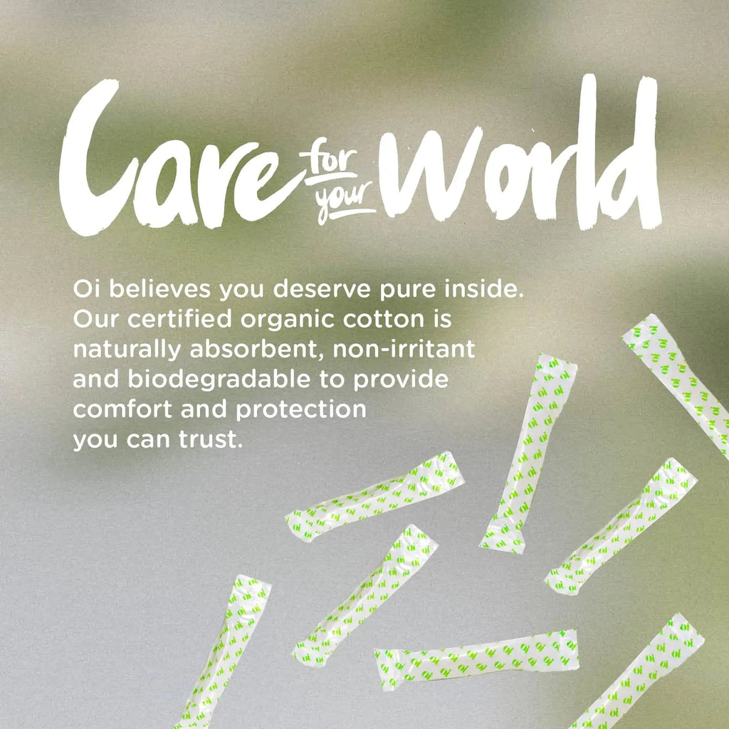 Oi | Organic Initiative - Tampons | Regular/Super Absorbency | Organic Cotton, Unscented oi Au supplements