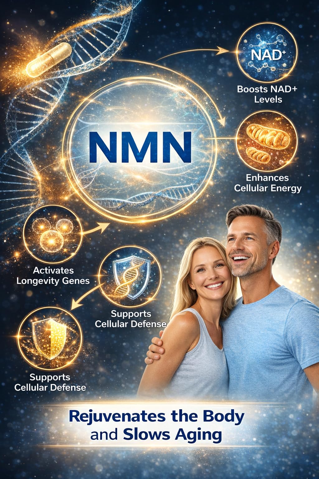 Precision NMN1000-1000 mg per Serving, 90 Capsules, 45 Grams Total Delayed Release Vegetarian Capsule, Nicotinamide Mononucleotide Generic Au supplements