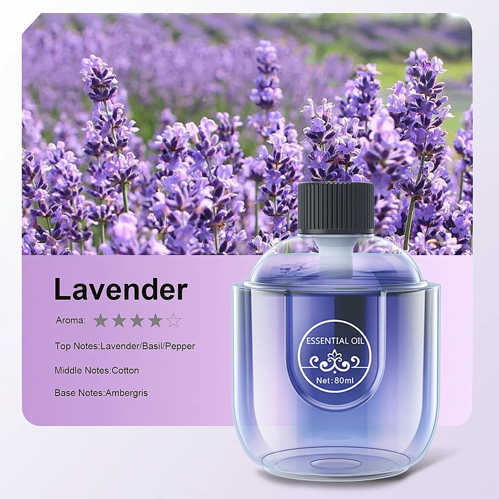 Mini Essential Oil Diffuser, Ultrasonic Mist Air Fresheners for Home with 80 ml Lavender Essential Oils DIUFJAG Au supplements