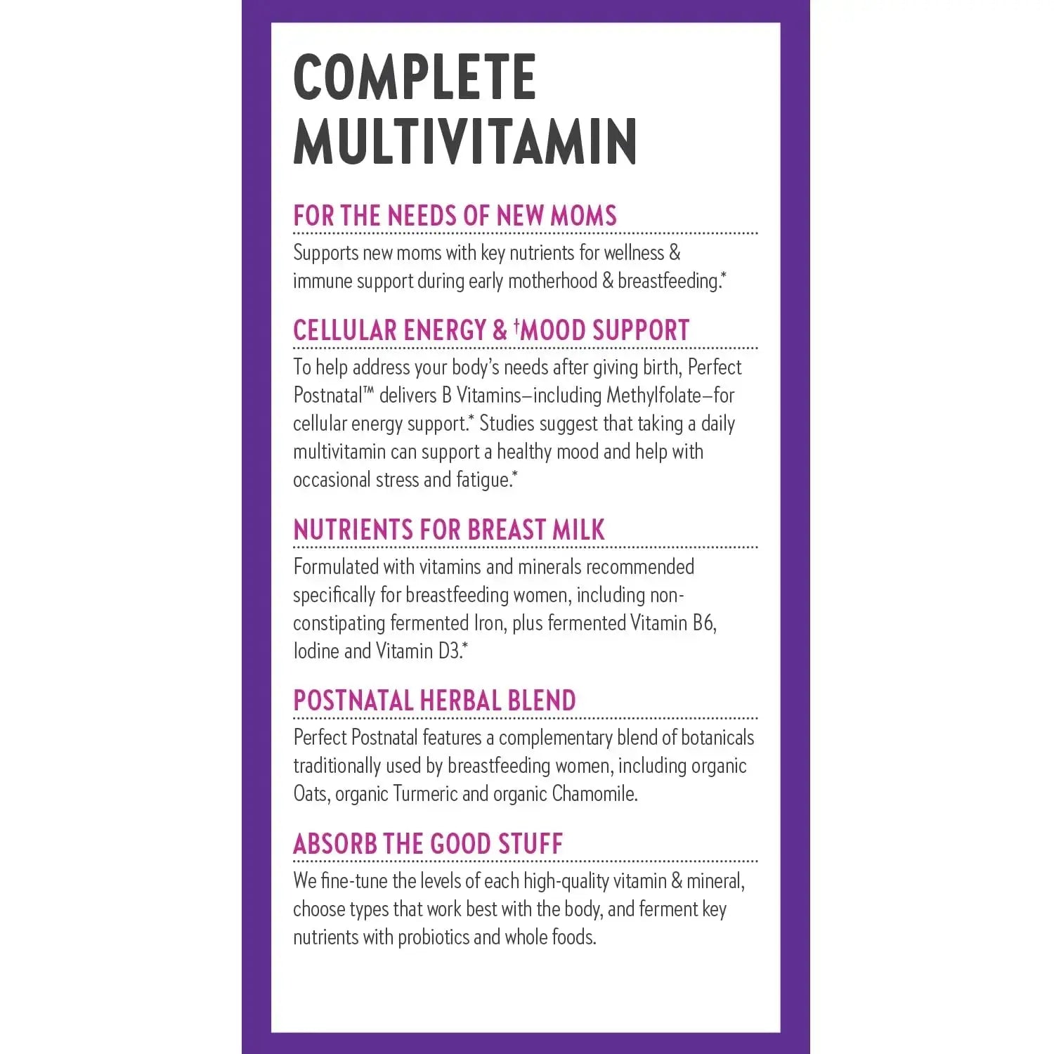 New Chapter, Postnatal Vitamins Lactation Supplement, Complete Multivitamin with Fermented Vitamin D3 + B Vitamins New Chapter Au supplements