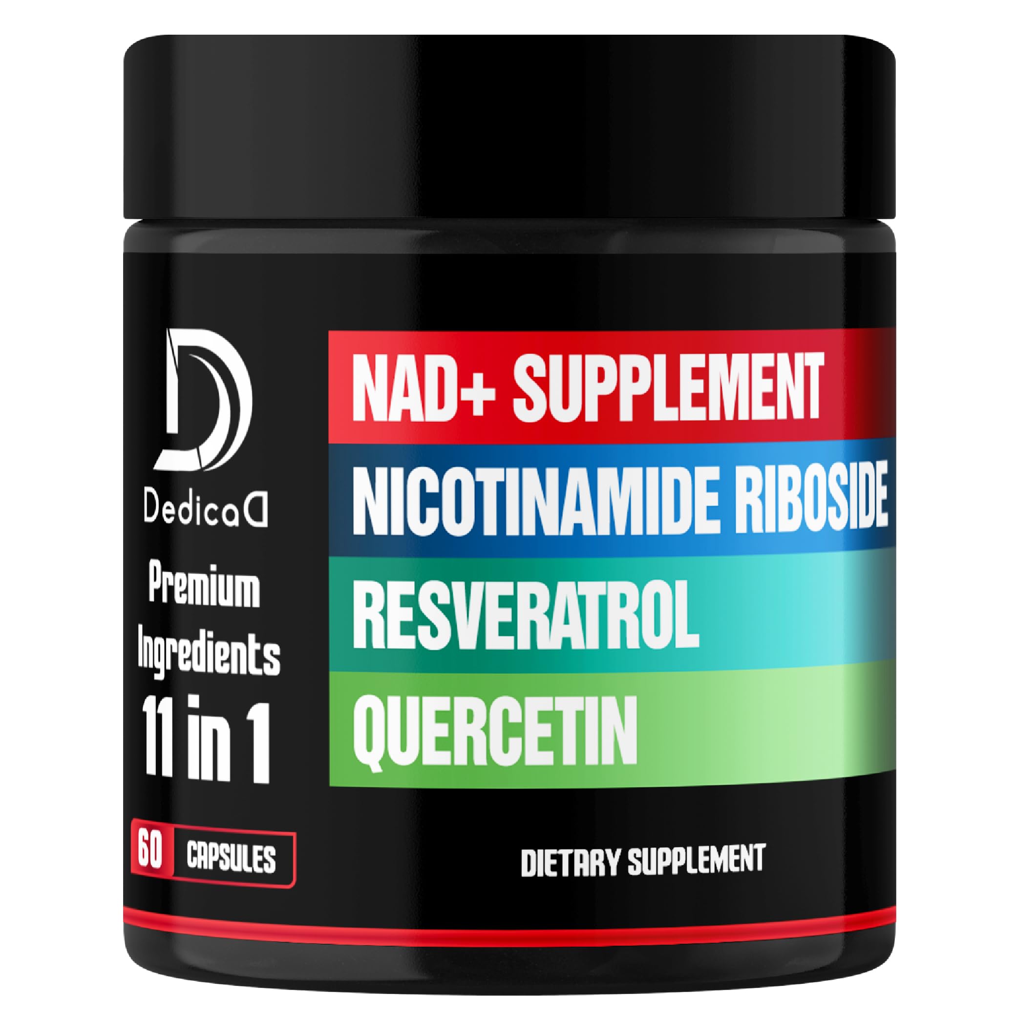 DEDICAD 11in1 NAD Supplement with Nicotinamide Riboside, Quercetin, Resveratrol and 8 More - 2 Month Supply DEDICAD Au supplements