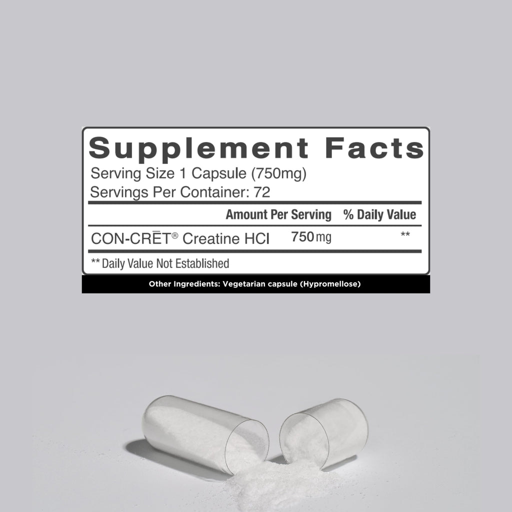 CON-CRET Creatine HCl for Brain Health Capsules – Clinically Tested Support for Memory, Focus, Concentration, Problem-Solving, Clarity, and Mood.* | Made in USA (60 Day Supply) CON-CRET Au supplements