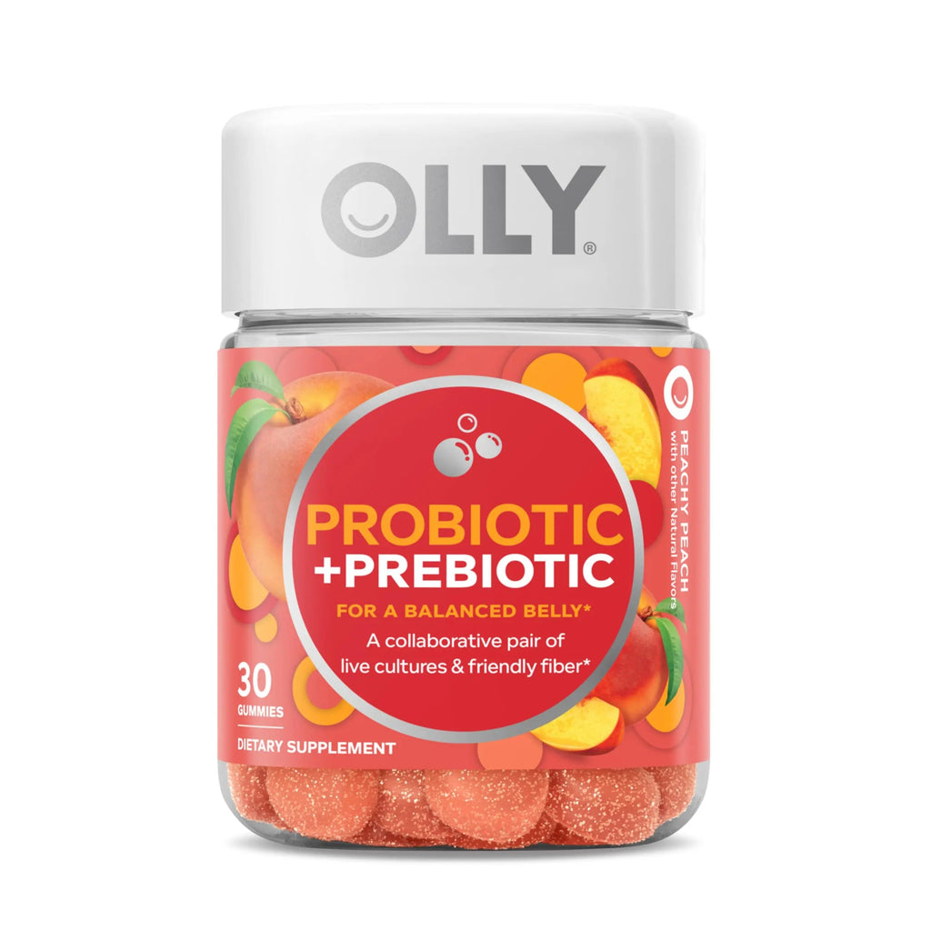 OLLY Probiotic + Prebiotic Gummy, Digestive Support and Gut Health, 500 Million CFUs, Fiber, Adult Chewable Supplement OLLY Au supplements
