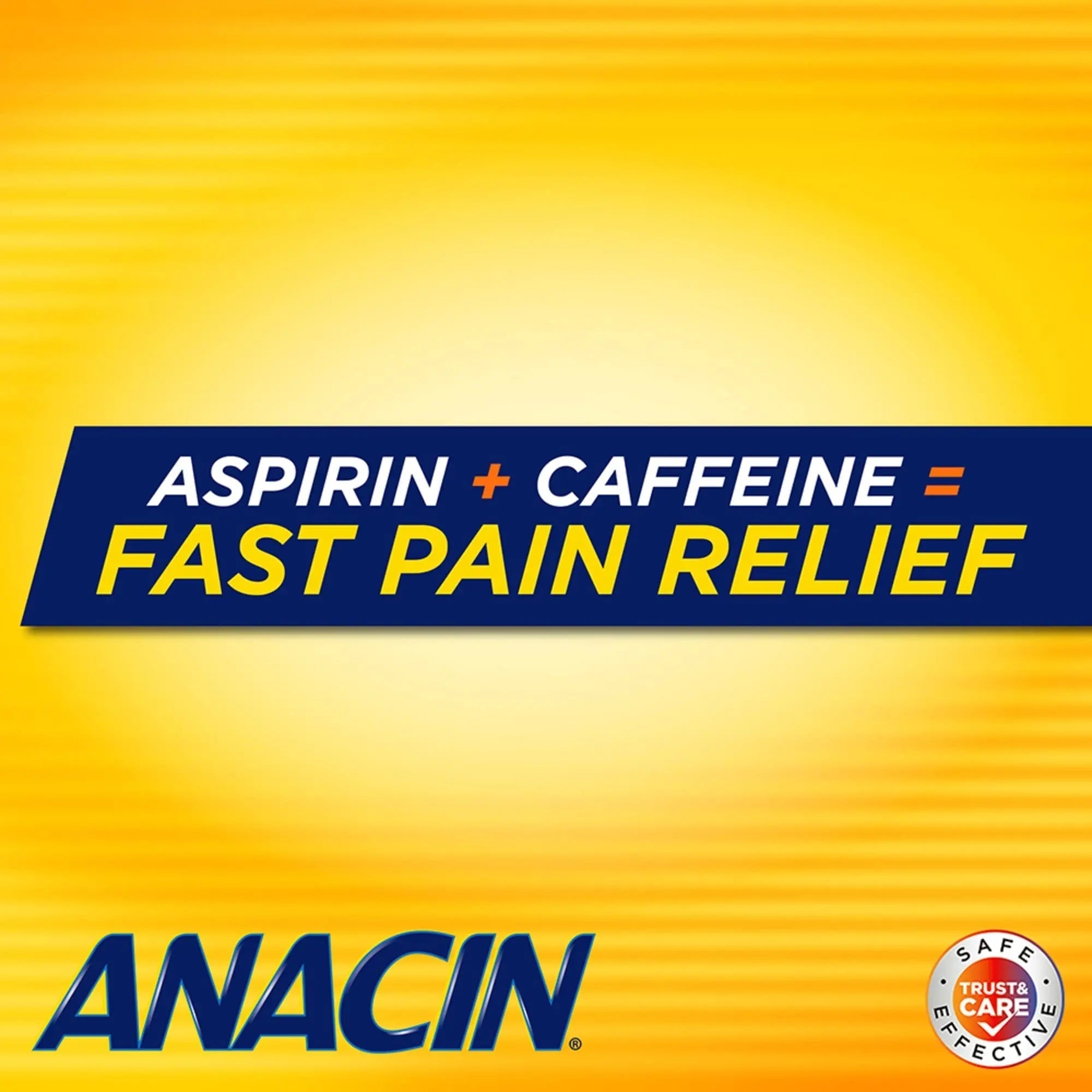 Anacin Aspirin & Caffeine Fast Pain Relief, Eases Minor Aches and Pains Due to Headache, Muscle Aches & Arthritis, 300 Count ANACIN Au supplements