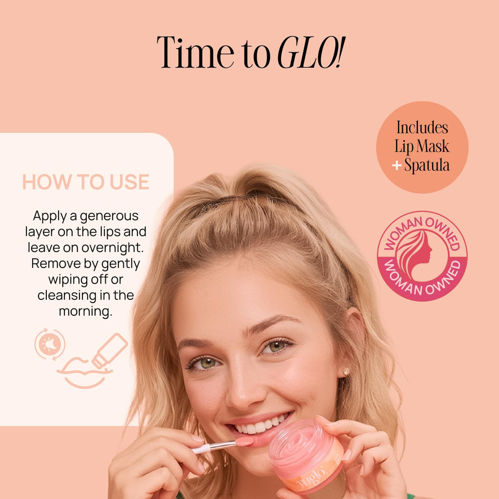 YUGLO Lip Sleeping Mask | Peach Flavor | Hydrating & Soothing Lip Treatment for  Dry, Chapped Lips