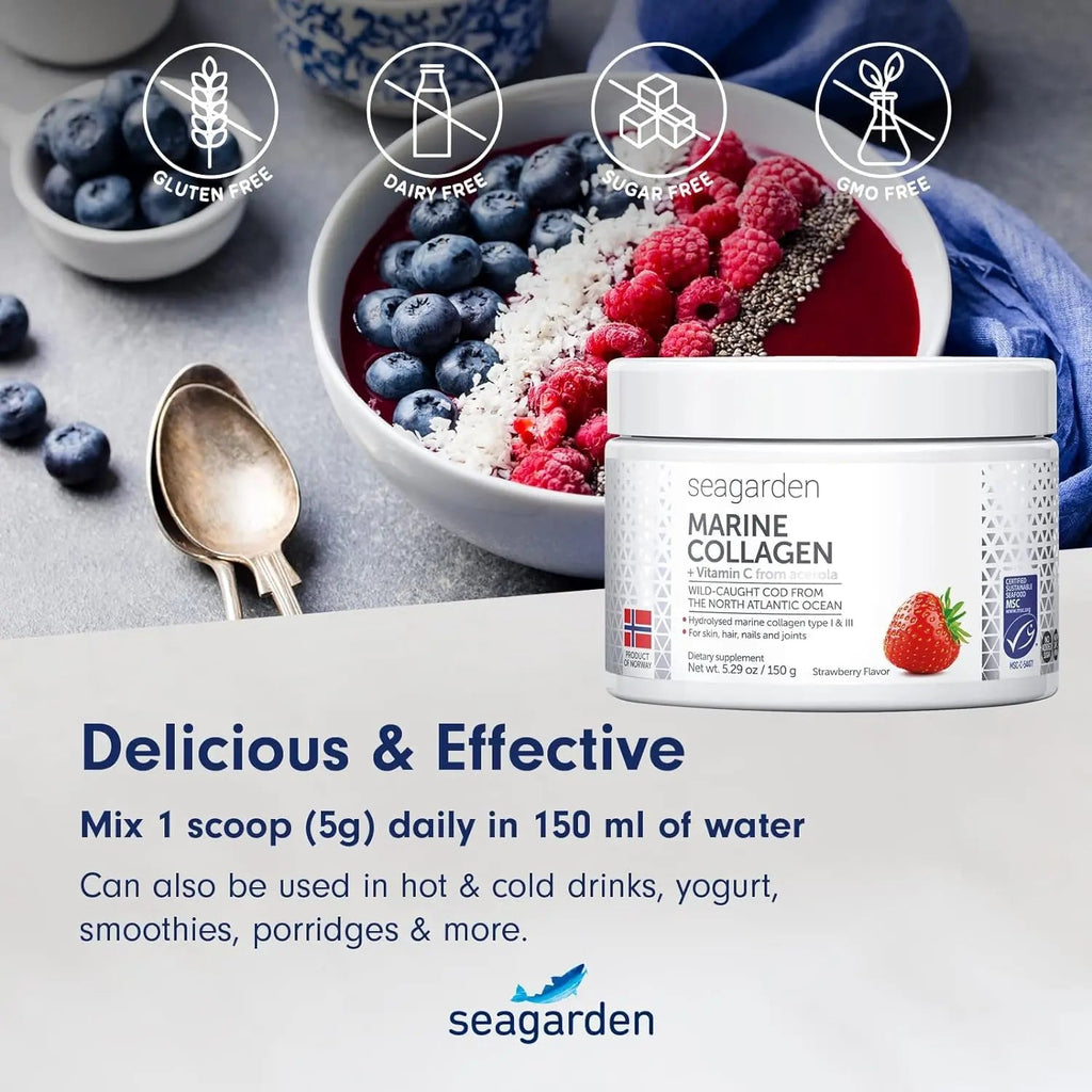 Seagarden Marine Collagen Powder + Vitamin C | Collagen Peptides Powder (Type I & III) SEAGARDEN Au supplements