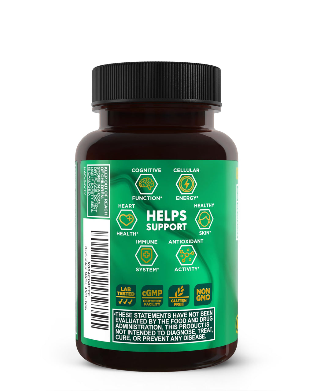 BioEmblem NAD+ Supplement | 300 mg Nicotinamide Riboside with CoQ10 & Resveratrol | Supports Healthy Aging, Cellular Energy and Cognitive Function | Non-GMO, Gluten Free - 45 Capsules BioEmblem Au supplements