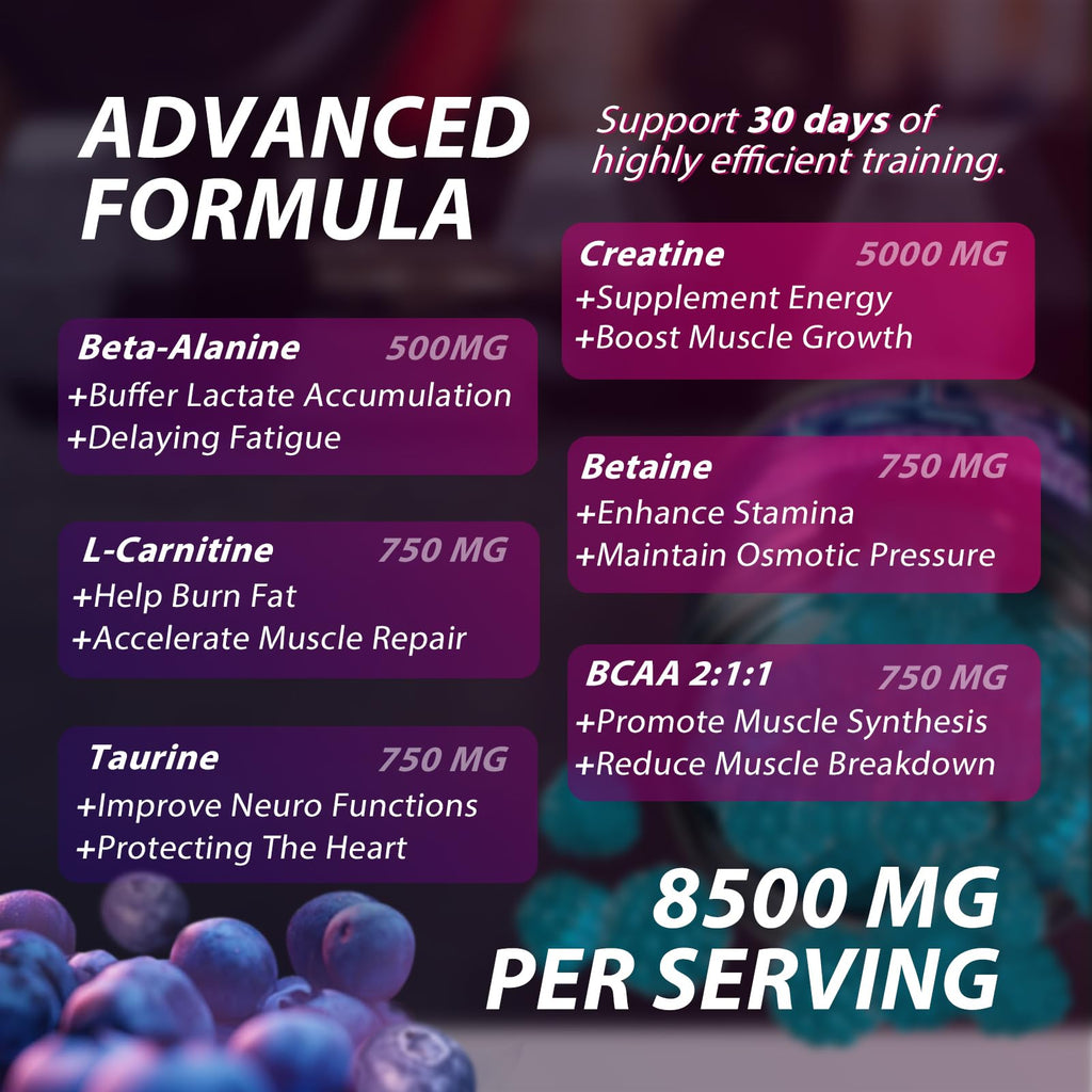 Asumtal Creatine Monohydrate Gummies Complex 8500 MG for Men & Women, Creatine Monohydrate Supplement for Muscle Growth, Strength & Energy Support