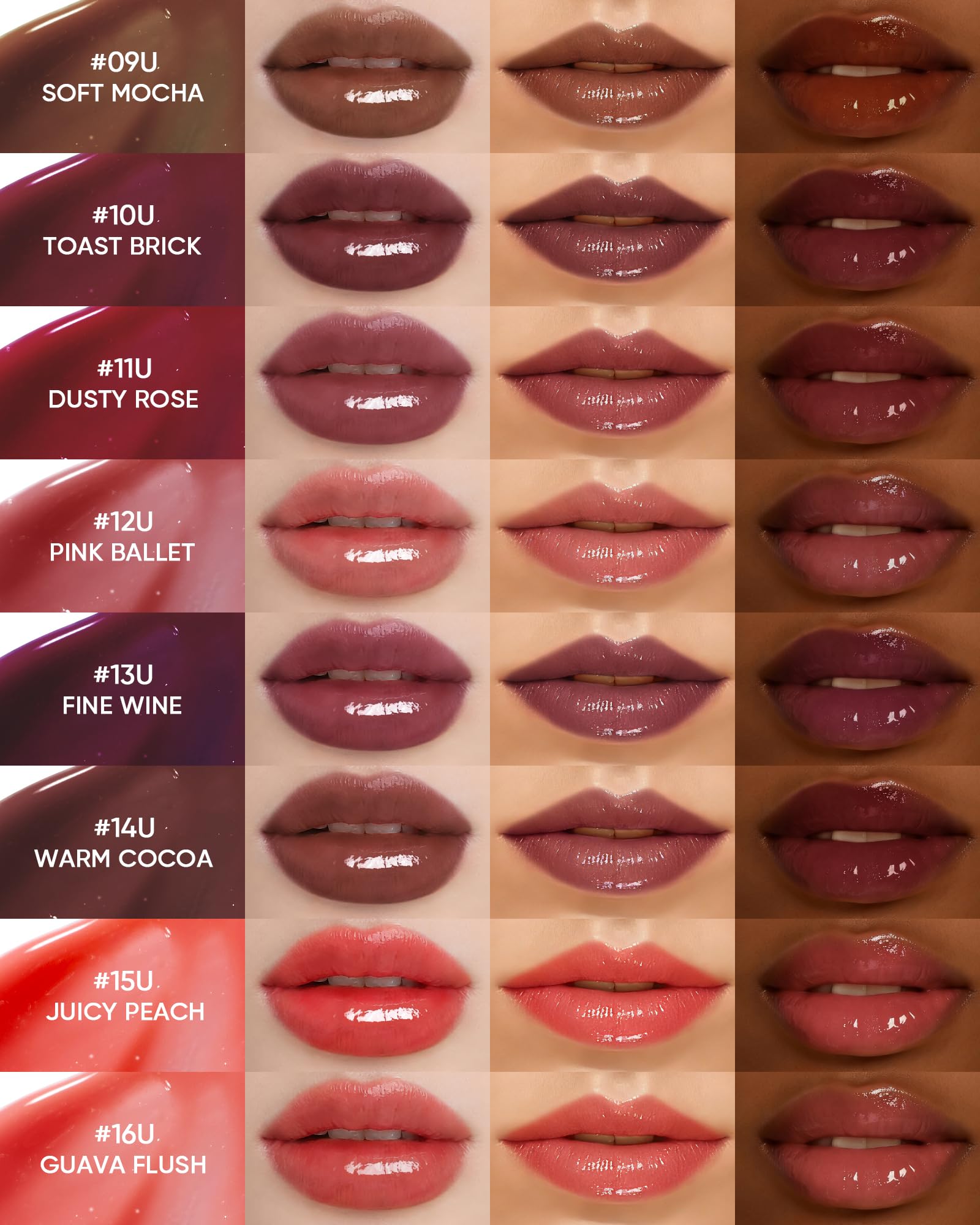 SKINTIFIC Peptide Brightening Lip Serum, Hydrating & Plumping Tinted Lip Gloss, Moisturizing Lip Balm with Polypeptides