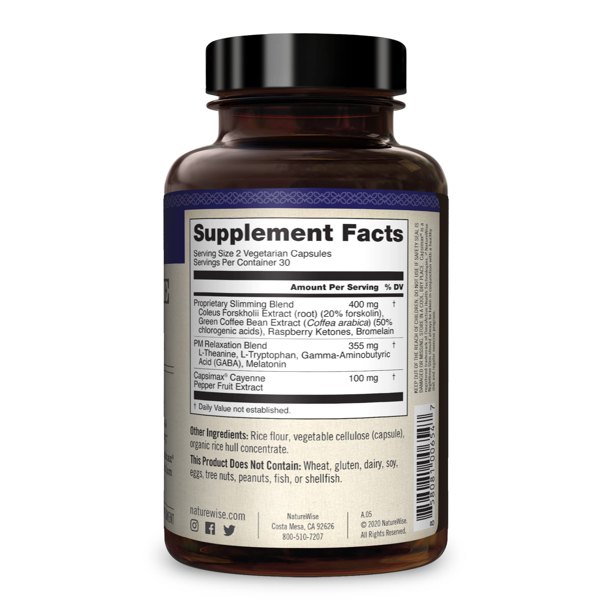 NatureWise Nighttime Slim with Capsimax - Natural Thermogenic Green Coffee Bean & Forskolin NatureWise Au supplements