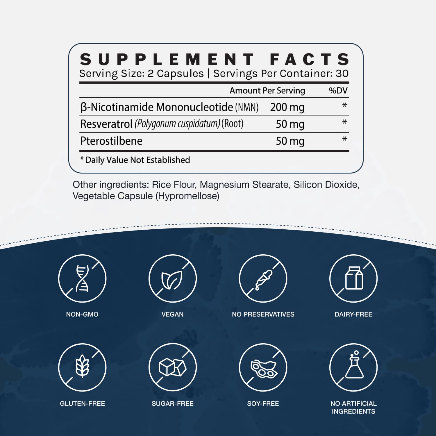 InfiniWell NMN Supplement - NAD+ Supplement Alternative with Resveratrol & Pterostilbene - Supports NAD+ Production - Anti Aging Support for Brain, Heart & Digestion (60 Capsules) InfiniWell Au supplements