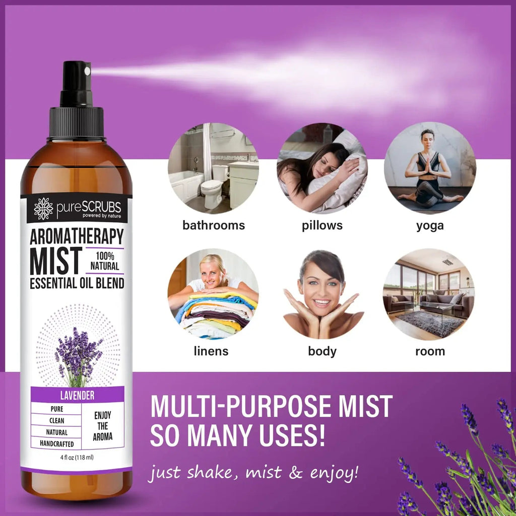 Shake, Mist & Enjoy - pureSCRUBS Premium Lavender Aromatherapy Spray Mist for Room, Body, Linens pureSCRUBS Au supplements