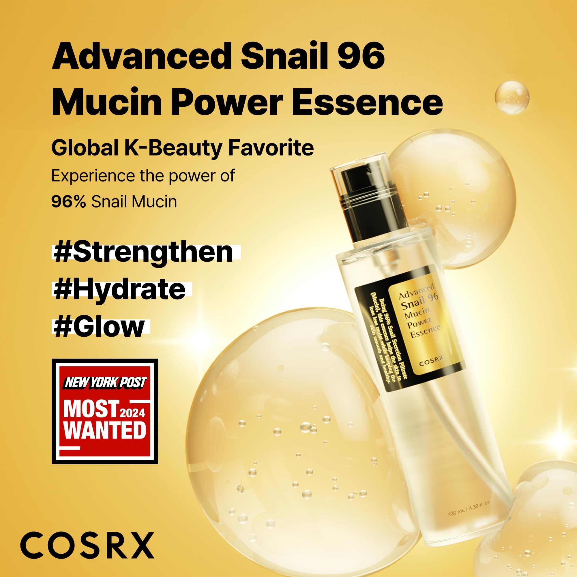 COSRX Snail Mucin Repairing Serum 100ml, Hydrating Serum for Face with Snail Secretion