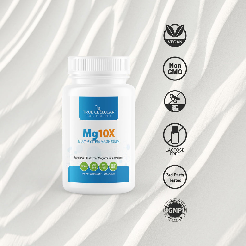 True Cellular Formulas Mg10X Multi-System Magnesium | Supplement to Support Sleep - 60 Capsules | Enhanced Sleep, Immune System & Metabolic Support | Includes Magnesium Glycinate, Citrate and More True Cellular Formulas Au supplements