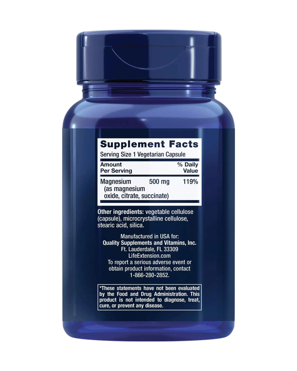 Life Extension One-Per-Day Multivitamin – Packed with Over 25 Vitamins, Minerals & Plant Extracts & Magnesium Caps, 500 mg, Magnesium Oxide, Citrate, Succinate, Heart Health Life Extension Au supplements