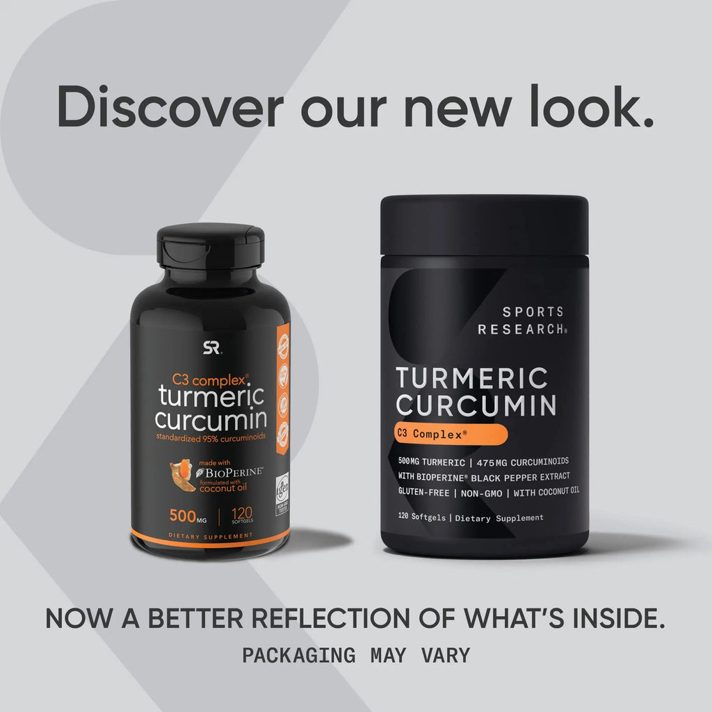 Sports Research Turmeric Curcumin C3 Complex 500 mg, Enhanced with Black Pepper Sports Research Au supplements