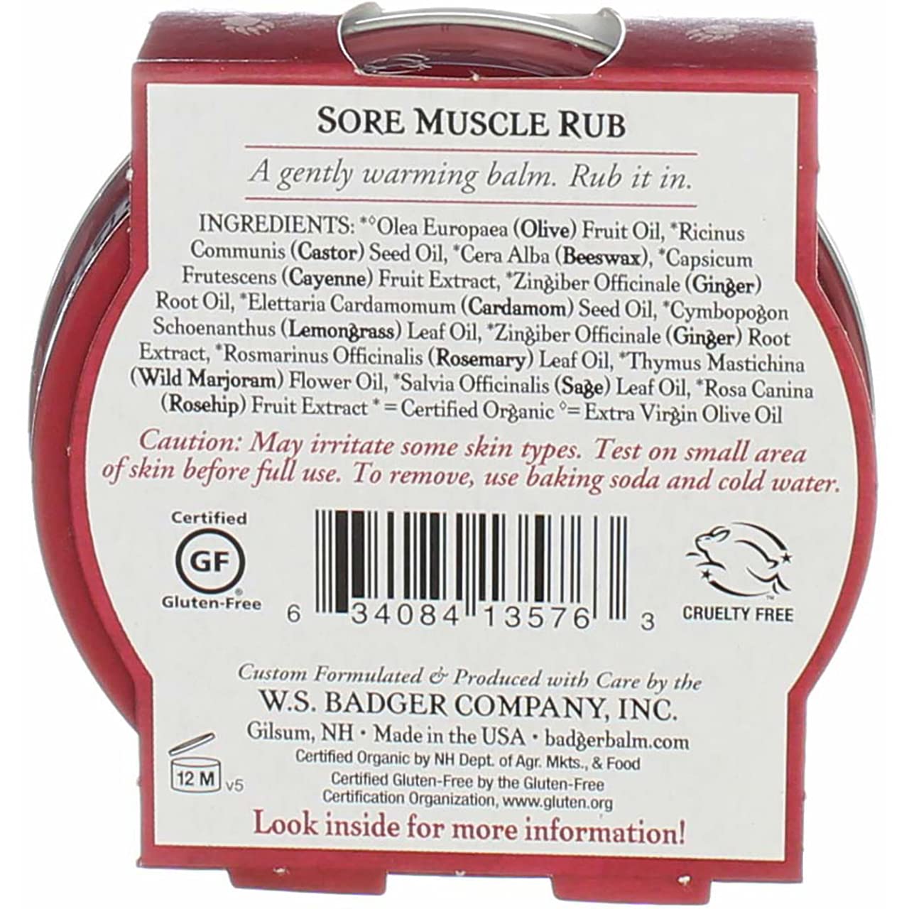 Badger Sore Muscle Rub 2z Size 2z Badger Sore Muscle Rub 2z Tin 2z Badger Au supplements