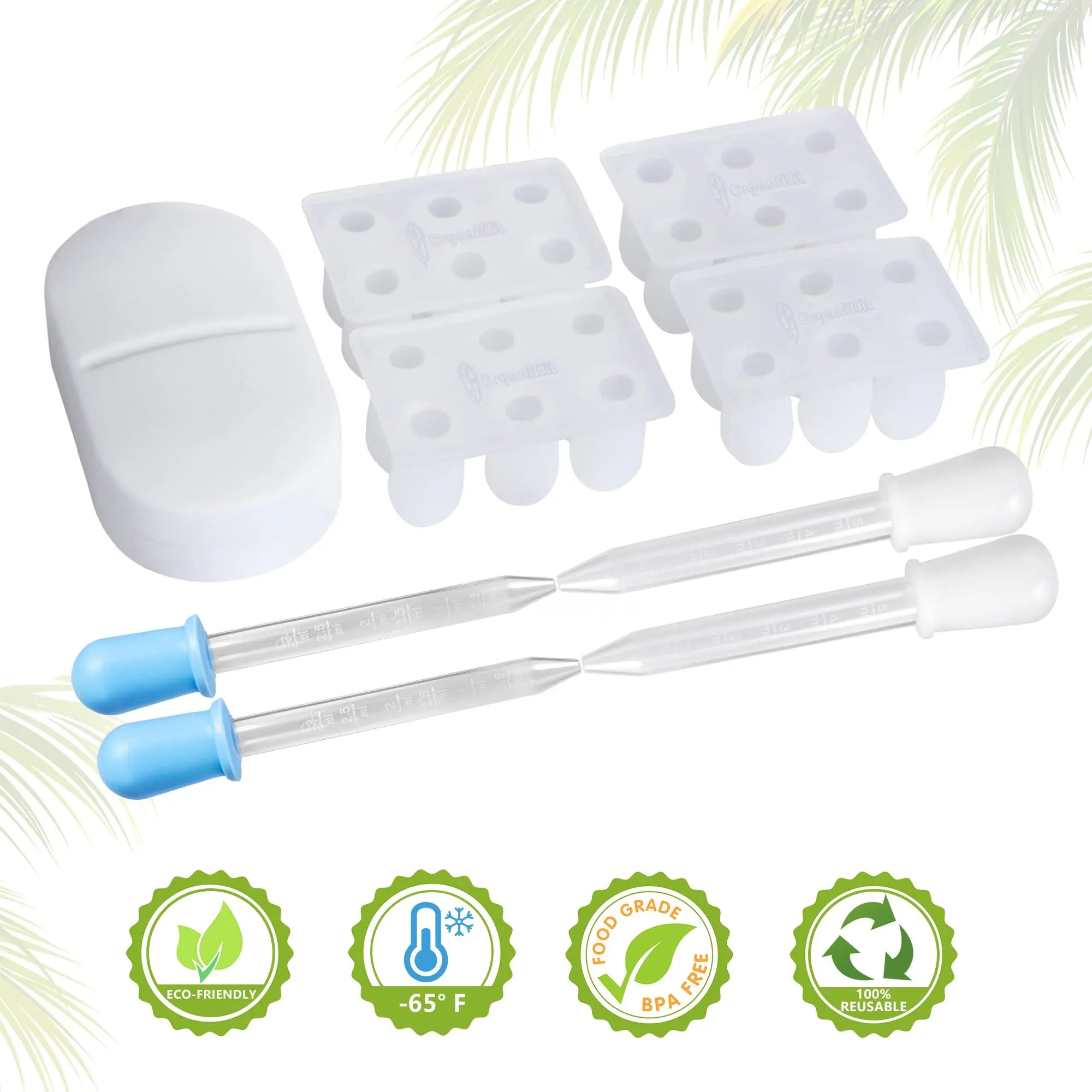 OrganiKit's Reusable Suppository Mold Kit - Eco-Friendly, 2ML, Silicone, Suppository Molds OrganiKit Au supplements
