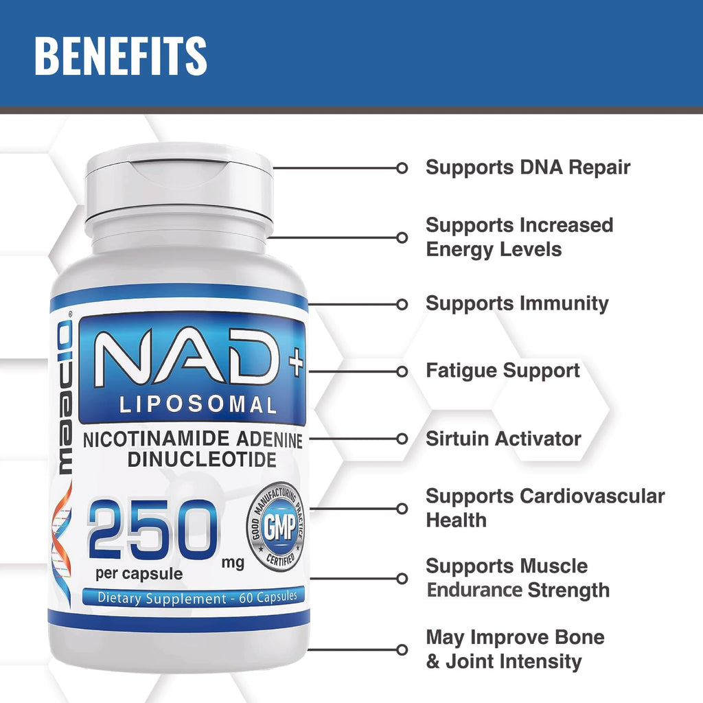 MAAC10 Liposomal NAD Supplement 500mg Serving (2x250mg Capsules) Actual Nicotinamide Adenine Dinucleotide MAAC10 Au supplements