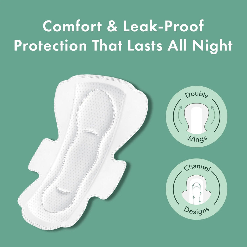 Rael Pads for Women, Organic Cotton Cover - Period Pads with Wings, Sanitary Napkins, Heavy Rael Au supplements