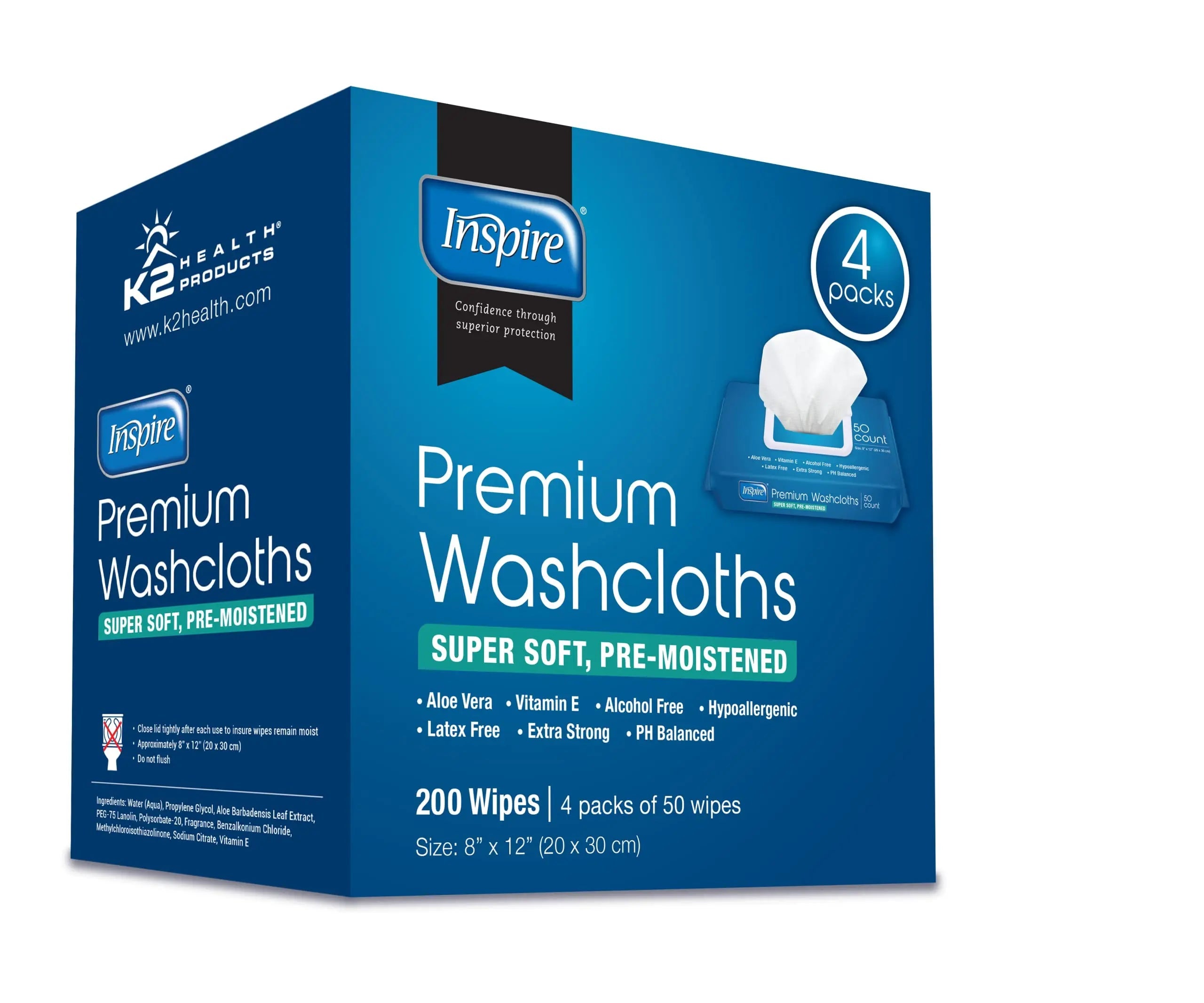 Inspire Adult Wet Wipes, Adult Wash Cloths, Adult Wipes for Incontinence Inspire Au supplements