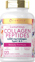 Carlyle Collagen with Vitamin C | 6000mg | 120 Caplets | Multi Collagen Peptide Pills Carlyle Au supplements