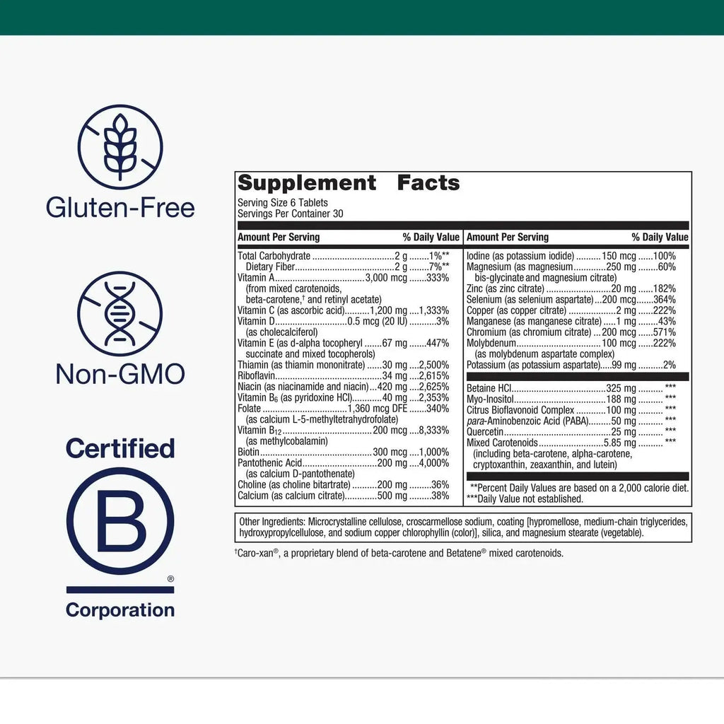 Metagenics Multigenics Multivitamin - Daily Multivitamin with Beta-Carotene, Folic Acid, Calcium & Magnesium - Supports Bone, Heart, Immune & Cellular Health Metagenics Au supplements
