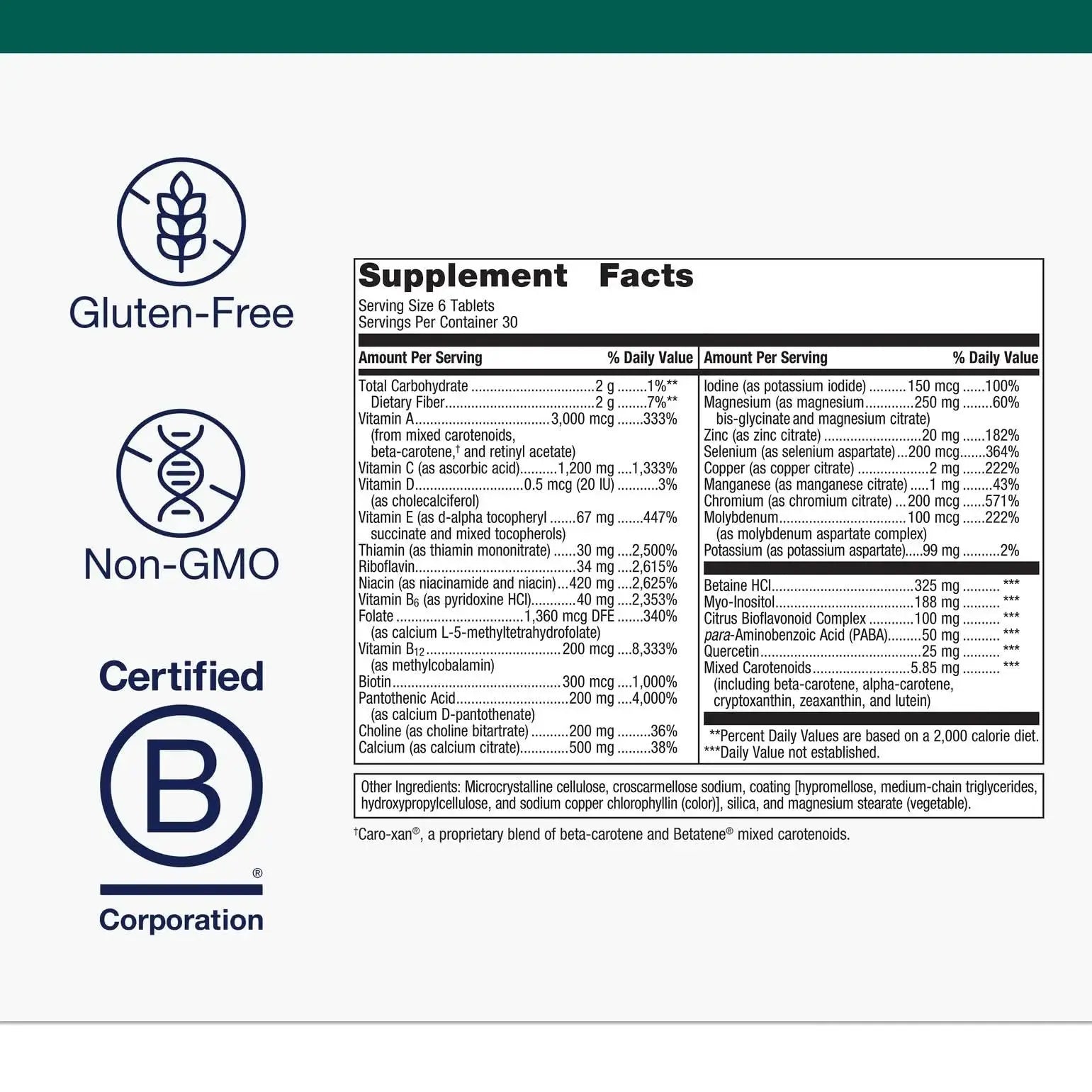 Metagenics Multigenics Multivitamin - Daily Multivitamin with Beta-Carotene, Folic Acid, Calcium & Magnesium - Supports Bone, Heart, Immune & Cellular Health Metagenics Au supplements