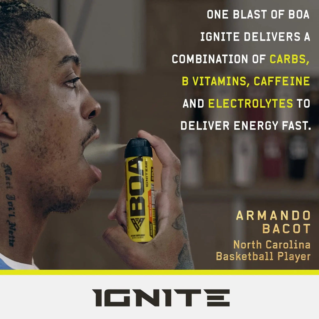 BOA Ignite Blast – Oral Aerosol Rapid Energy Solution – Pre Workout with Caffeine, B Vitamins BOA Nutrition Inc Au supplements