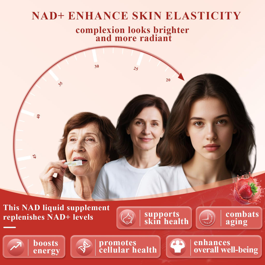 Healliance NAD+ Liquid Supplement 1000mg - Features Nicotinamide Riboside Resveratrol with PQQ for Targeted Healthy Aging and Cellular Energy Support, 30 Packets for Women and Men Healliance Au supplements