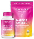 Pink Stork Mood and Stomach Relief Bundle - Magnesium Glycinate and Organic Peppermint Sweets for Morning Sickness and Motion Sickness, Mood Support Pink Stork Au supplements