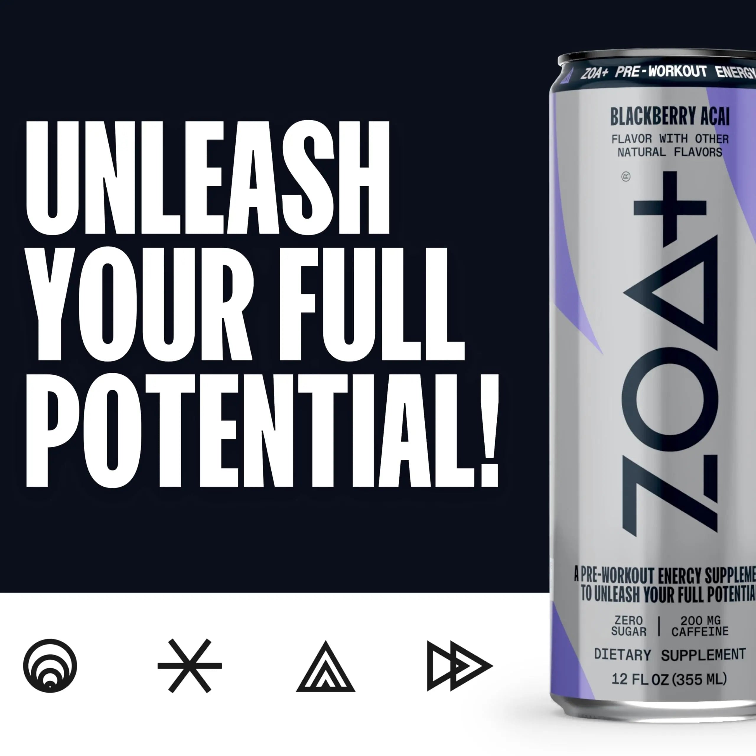 ZOA Plus Sugar-Free Pre-Workout Drink, Ready to Drink with Nitric Oxide, Vitamin B, C and D ZOA Au supplements