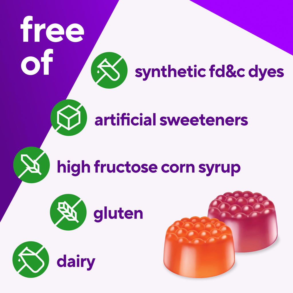 vitafusion Vitamin D3 Gummies, Bone and Immune Support, Peach, Blackberry, Strawberry Flavored