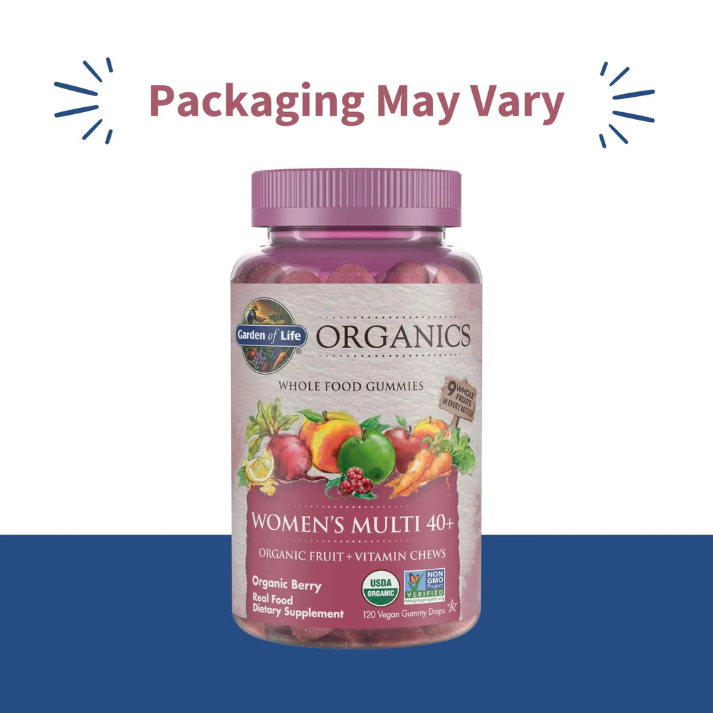 Garden of Life Organics Women 40+ Gummy Vitamins - Berry - Certified Organic, Non-GMO, Vegan, Kosher Complete Multi - Methyl B12, C & D3 Garden of Life Au supplements
