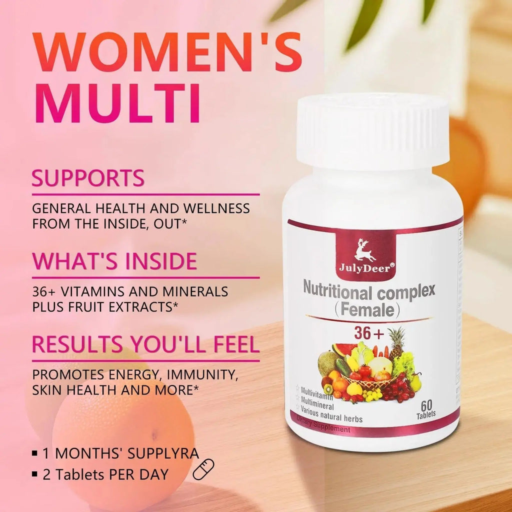 JulyDeer One Daily Tablet Multivitamin for Women - Complete Multimineral with Vitamin A, C, D, E and B-Complex, Zinc & More for Women's Immunity JulyDeer Au supplements