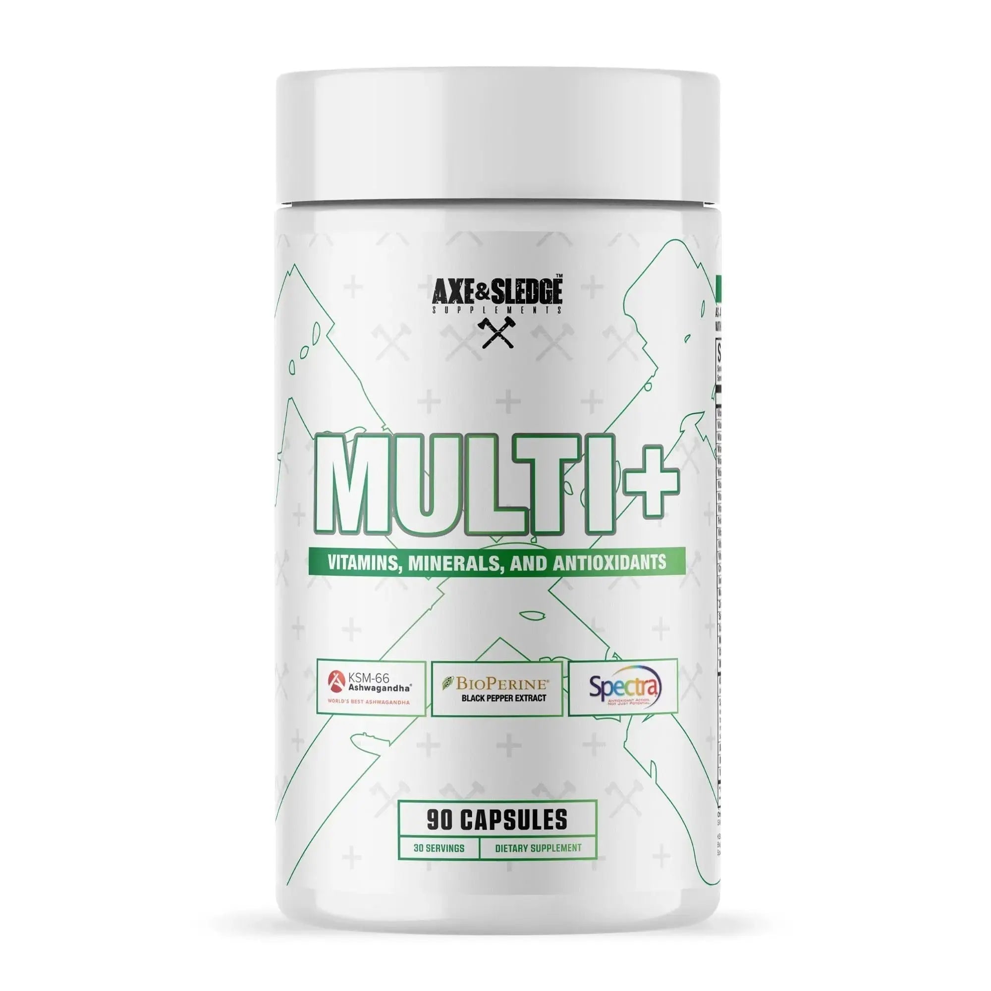 Axe & Sledge Multi Plus Multivitamin | 24 Bioavailable Vitamins & Minerals, Ashwagandha | Multivitamin for Women and Men Axe & Sledge Au supplements