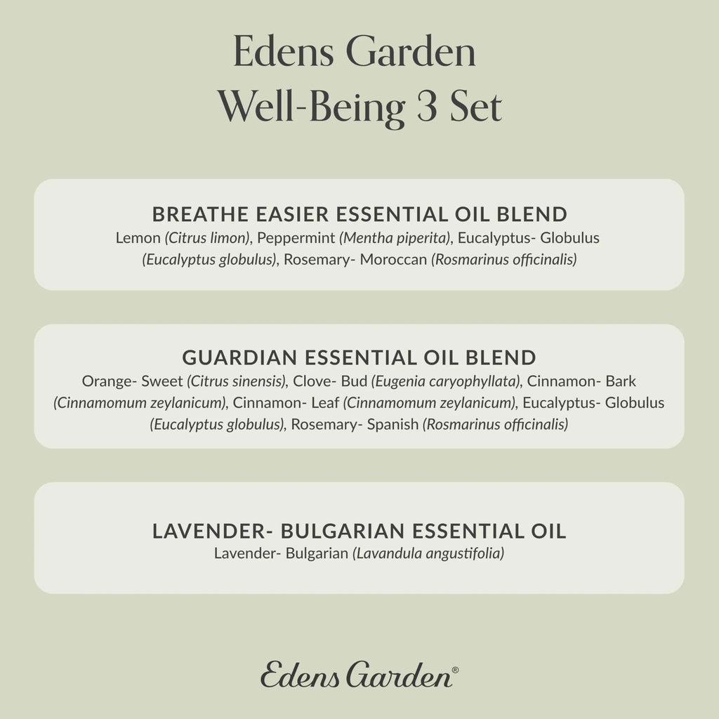 Edens Garden Essential Oil Well-Being Set, 3 Pure Essential Oils for Diffusers for Home Edens Garden Au supplements