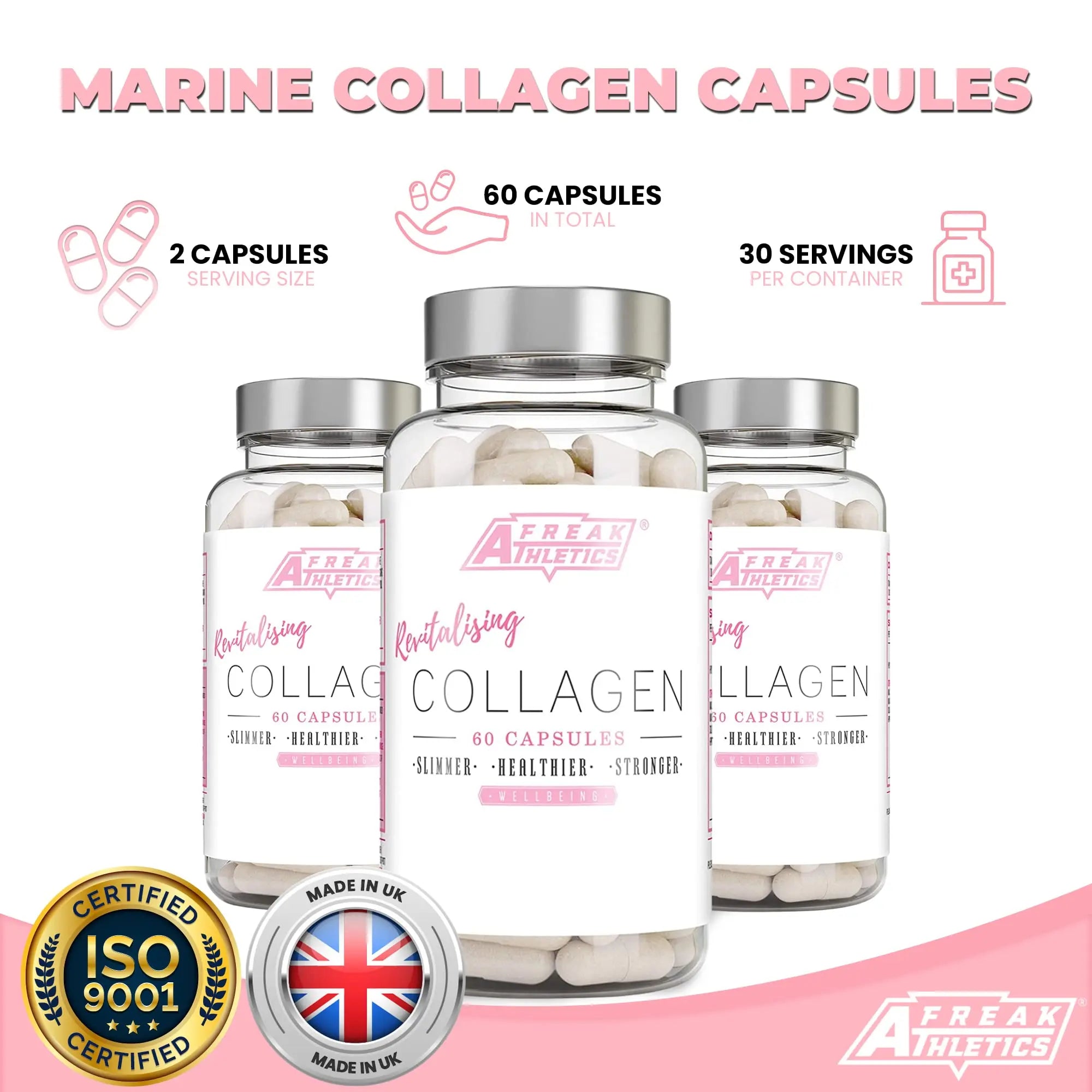 Collagen Supplements for Women - Marine Collagen Capsules - High Strength Skin, Hair Freak Athletics Au supplements