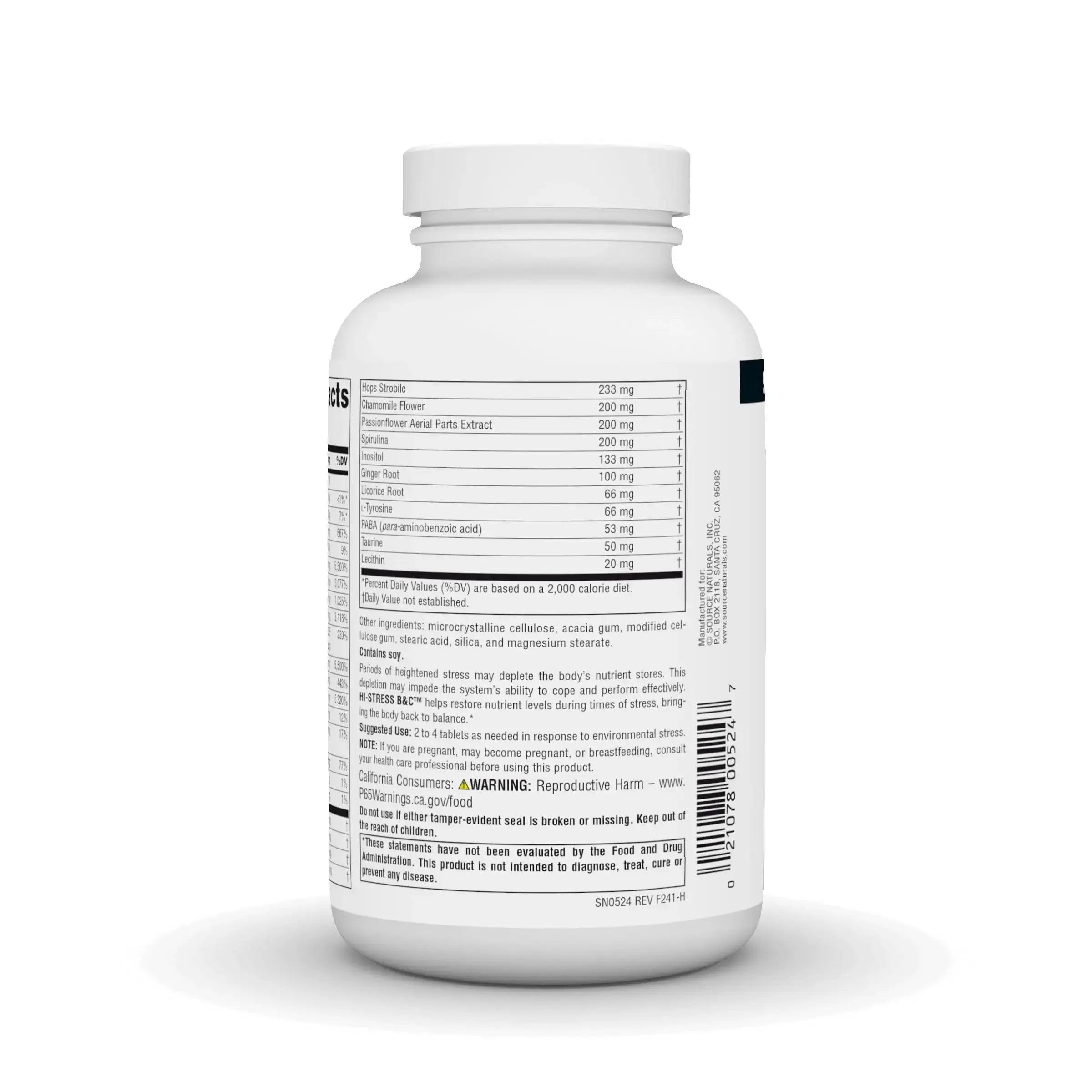 Source Naturals Hi-Stress B&C with Herbs - 120 Tablets Source Naturals Au supplements