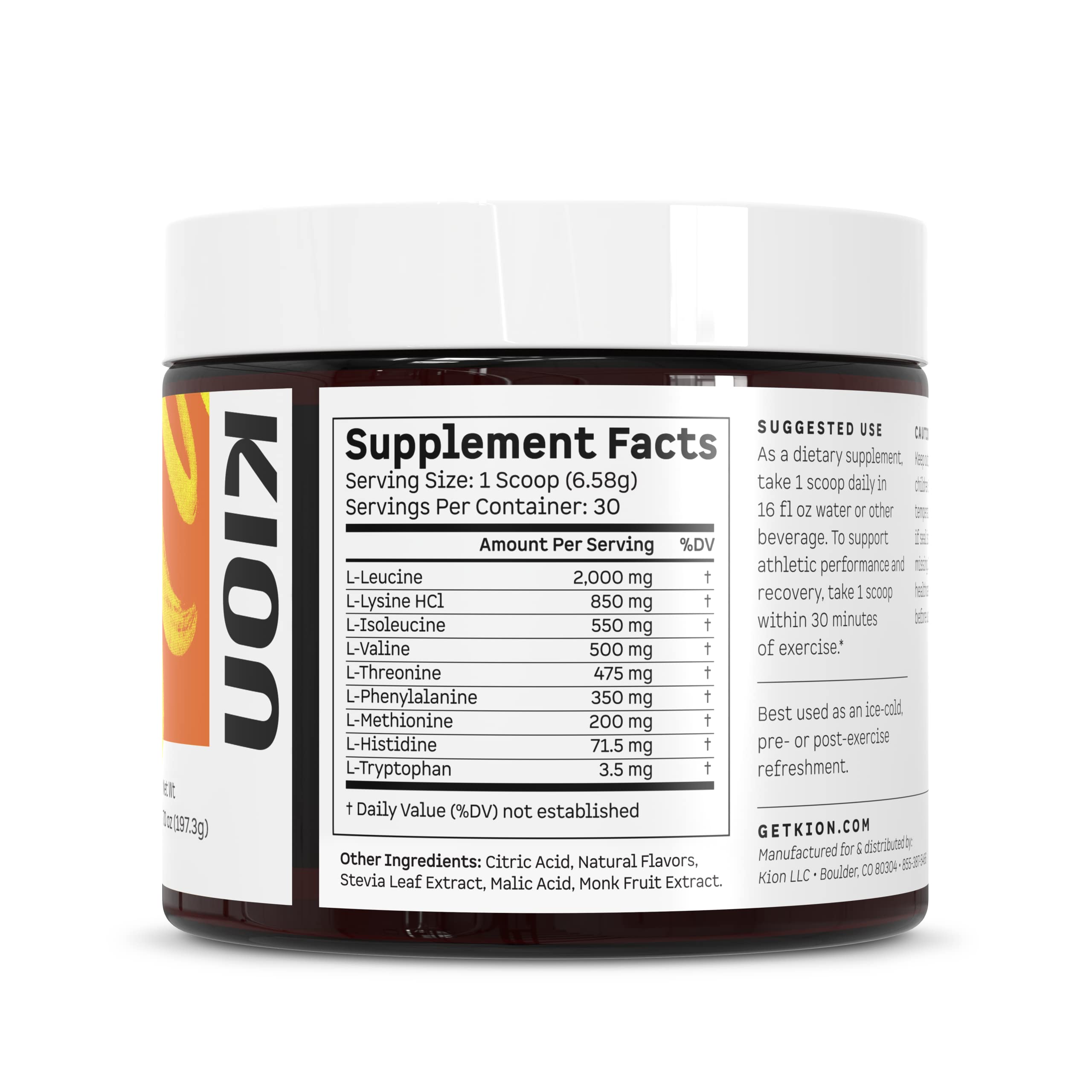 Kion Aminos Essential Amino Acids Powder - Amino Acid Nutritional Supplements, Aminos Powder, Essential Amino Energy No Caffeine, EAAs Amino Acids Powder