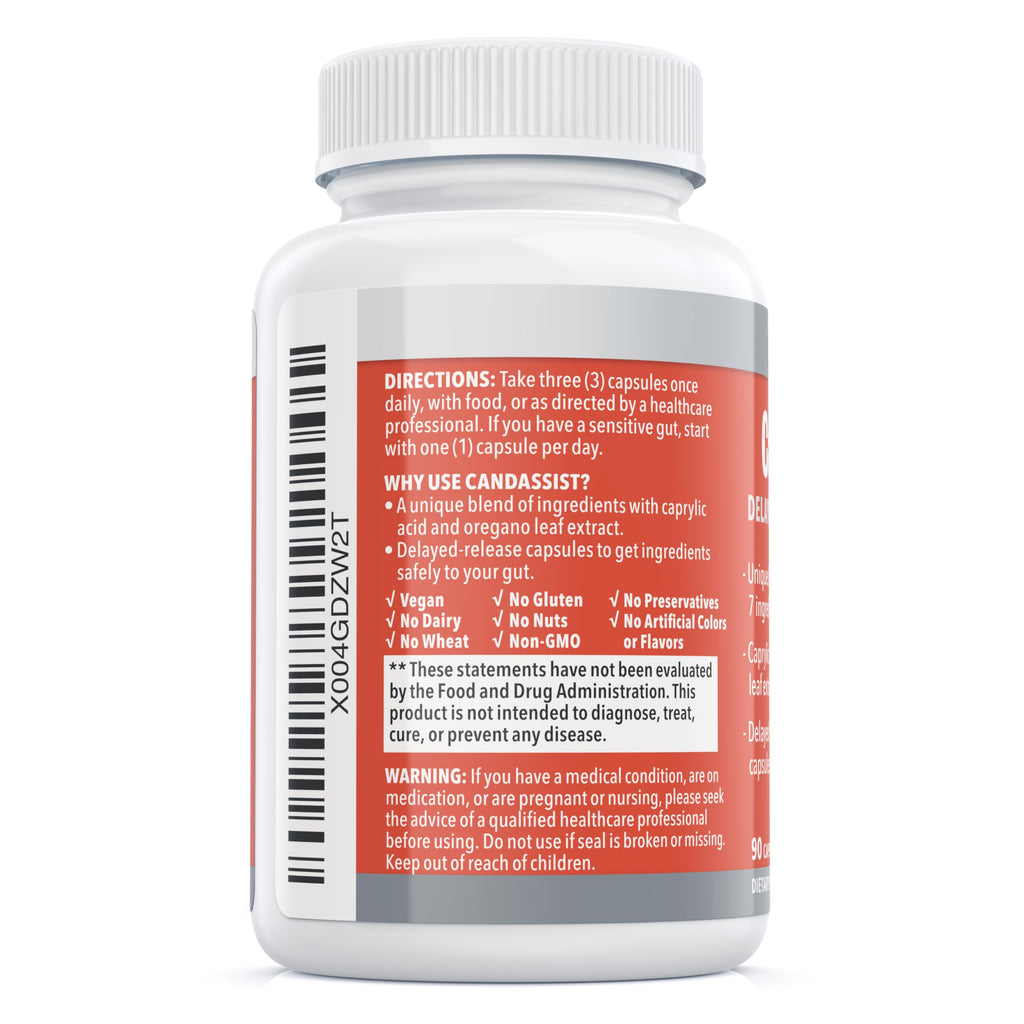 Balance ONE Candida Cleanse & Yeast Support Complex – Caprylic Acid, Undecylenic Acid, Berberine & Oregano Leaf – Gut Flora Balance for Women & Men