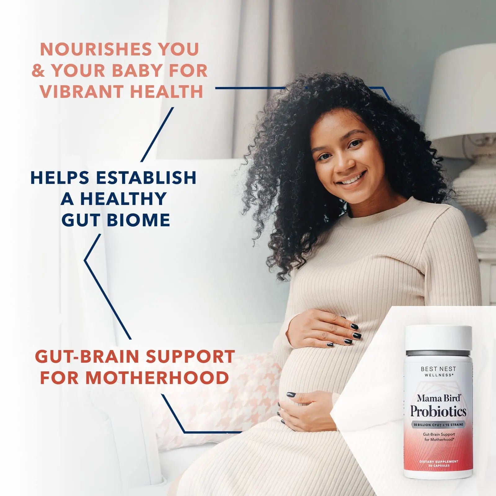 Best Nest Wellness Mama Bird Probiotics for Prenatal, Postnatal, Fertility, Women Digestive Best Nest Wellness Au supplements