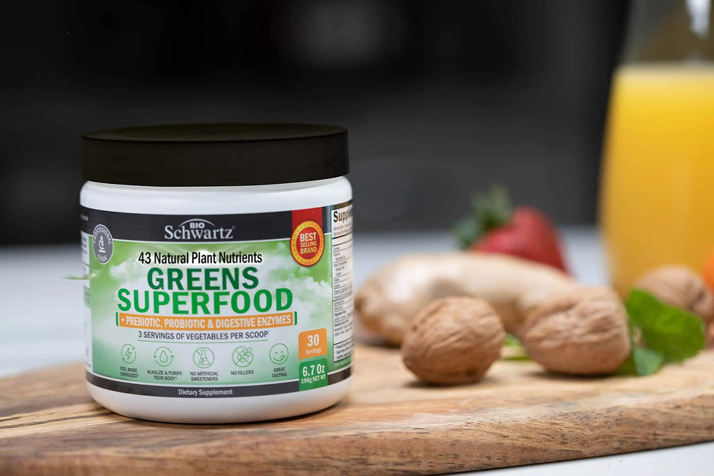 Super Greens Powder Superfood - Greens Powder with Probiotics Prebiotics Digestive BioSchwartz Au supplements